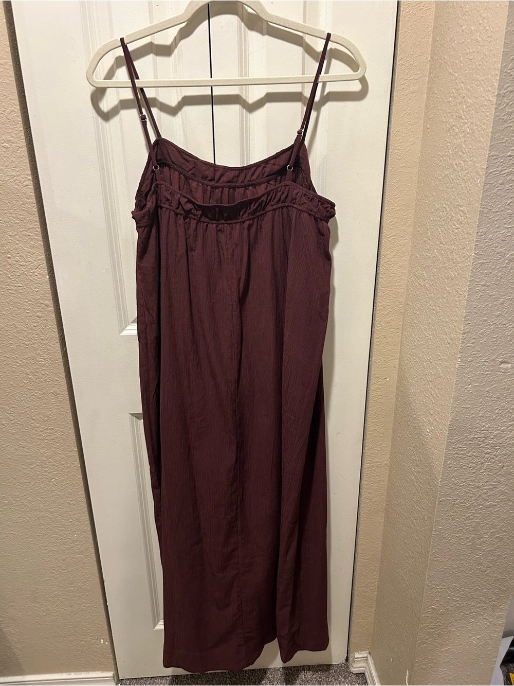 NWT H&M Burgundy Strappy Resort Vacation Casual Dress , M - Picture 3 of 5